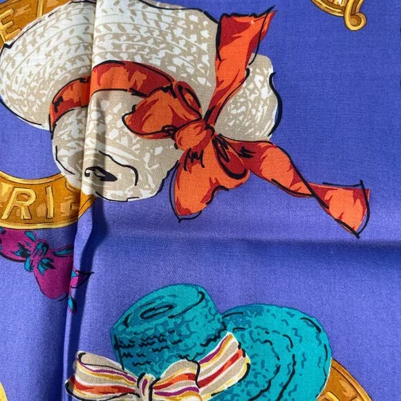 Celine Paris Cotton Scarf Hat Motif - Picture 7 of 13